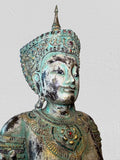 Wood Standing Royal Protection Buddha 77"