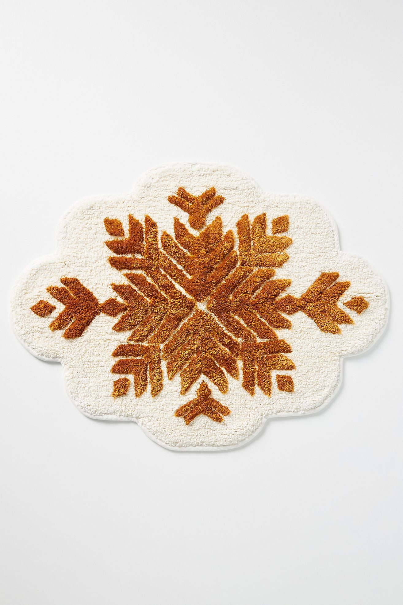 Arctic Enchantment Light Blue & White Embroidered Snowflake Square