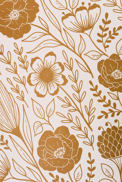 Goldie Wallpaper | Vintage Floral Wallpaper- Anewall Decor