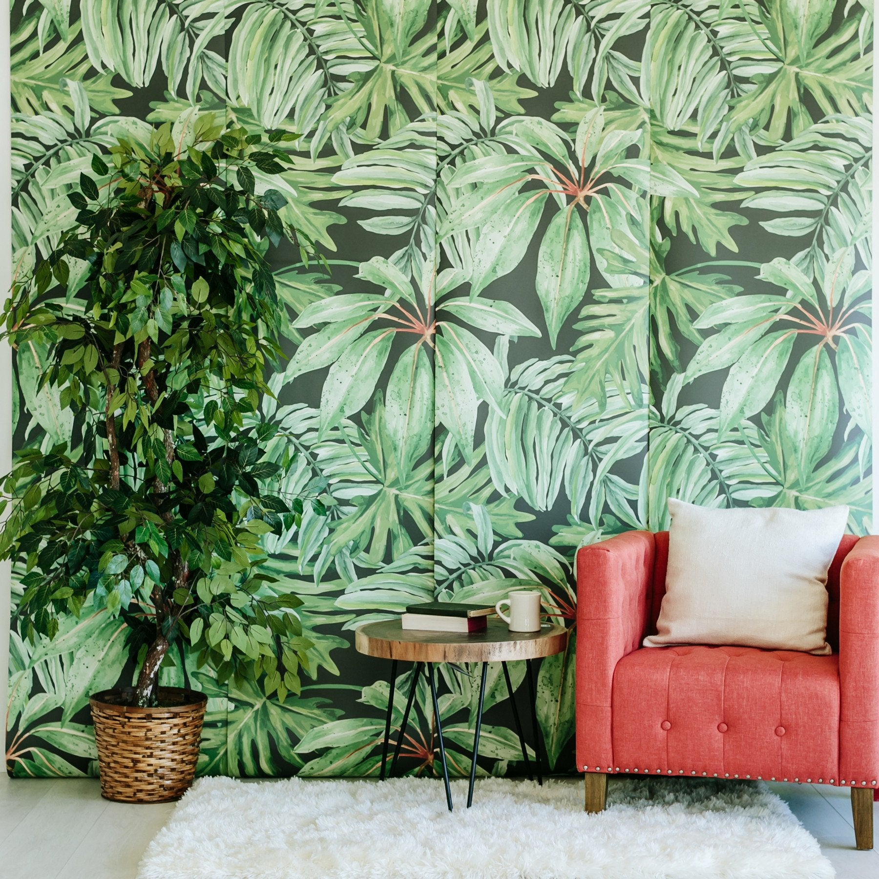 Tropical Banana Leaf Wallpaper | Anewall Mural Wallpapers