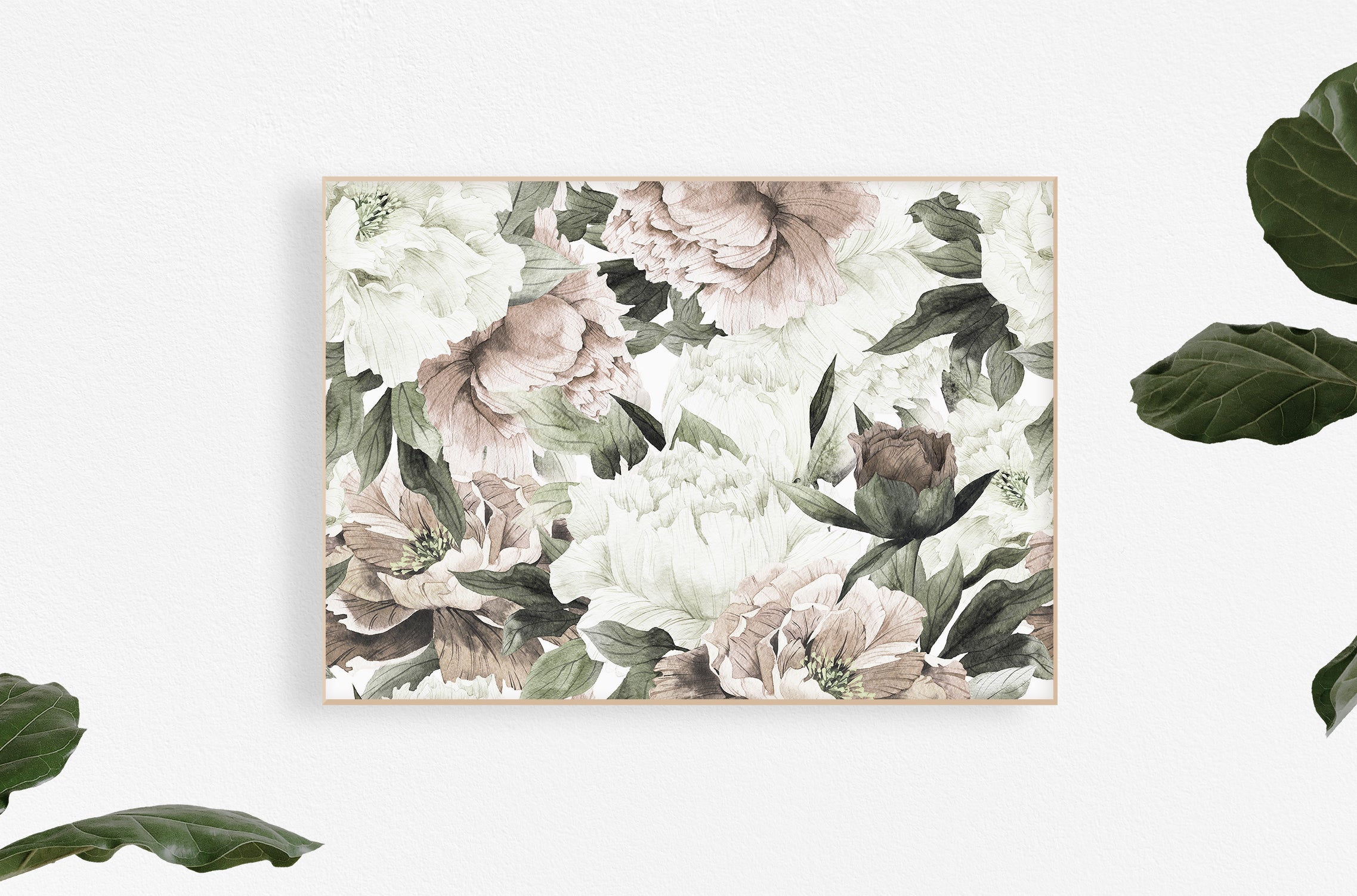 Blush Floral Wallpaper | Anewall Mural Wallpapers