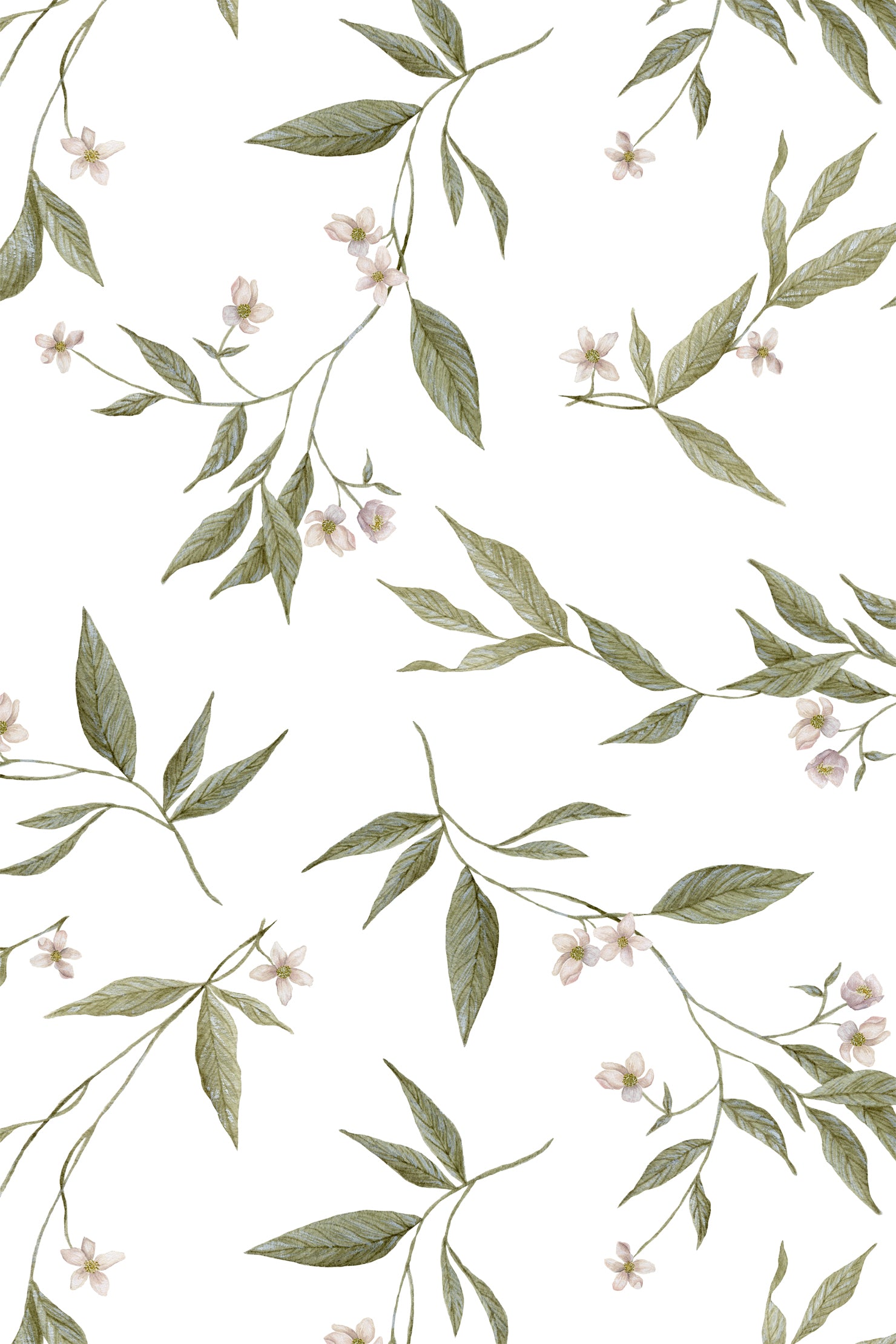 Vines Wallpaper | Vintage Floral Wallpaper- Anewall Decor