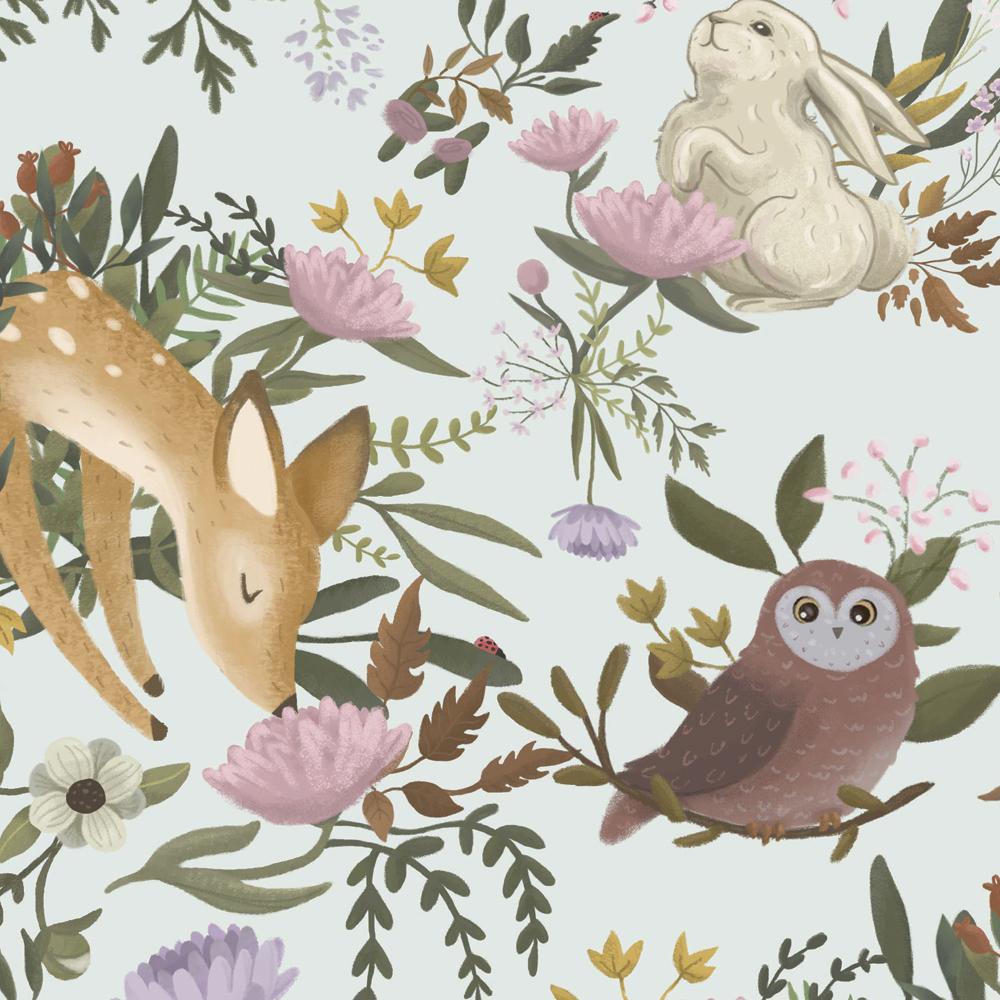 Oh, Deer! Wallpaper | Anewall Mural Wallpapers