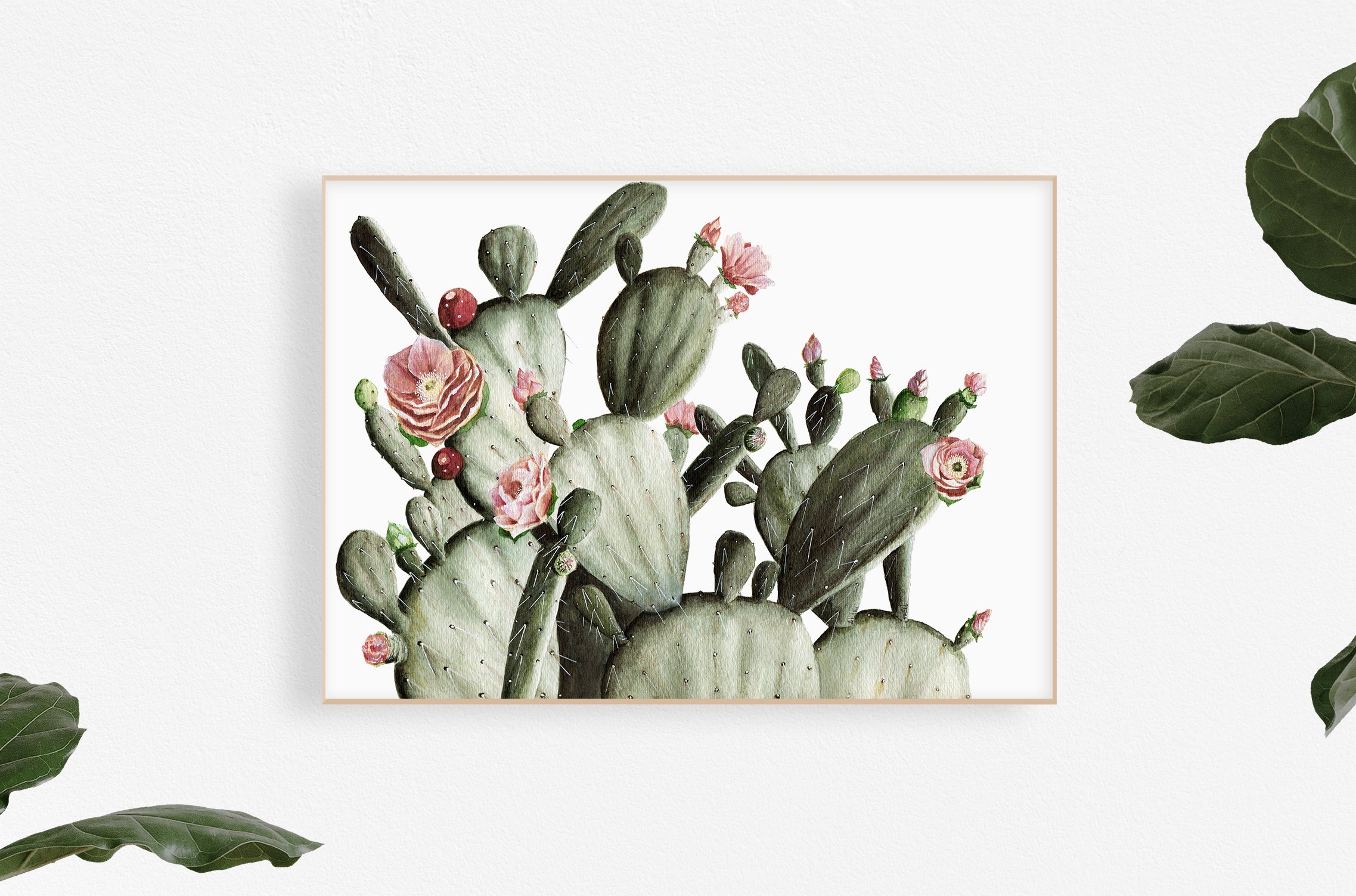 prickly pear cactus painting