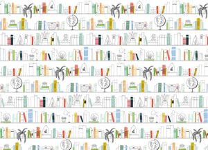 Leo S Library Wallpaper Anewall Mural Wallpapers