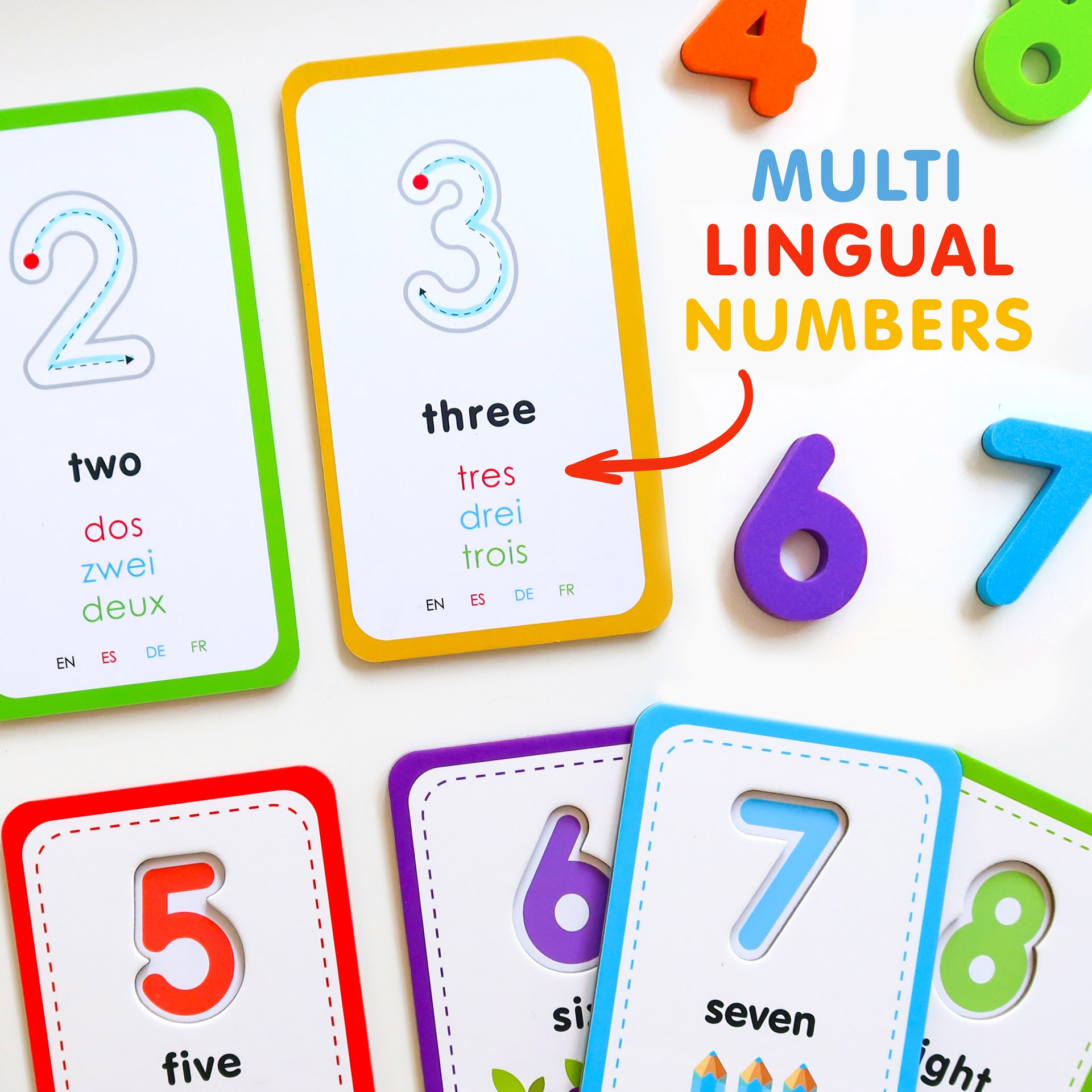 Flashcards And 123 Magnetic Numbers Curious Columbus Kids