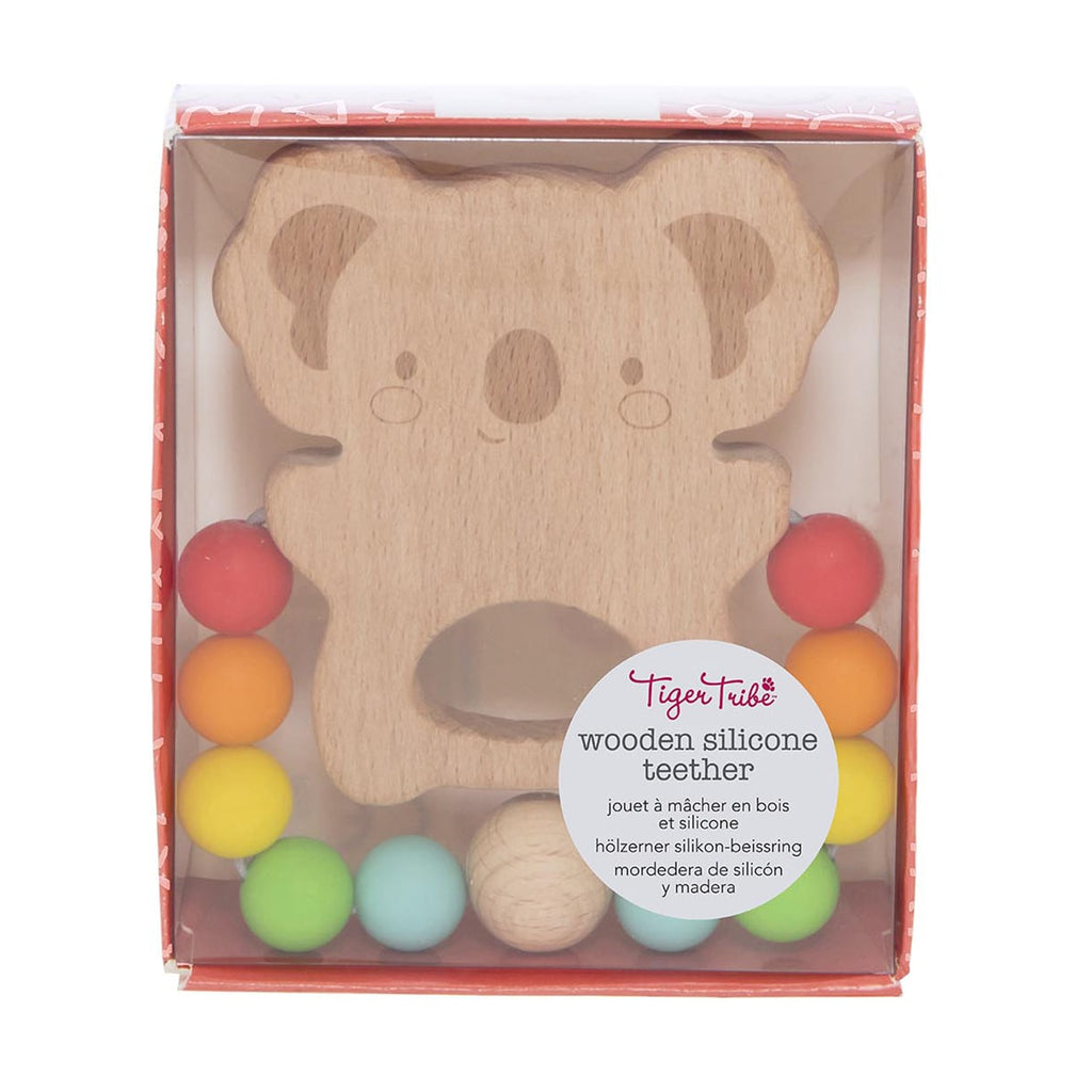 wooden silicone teether