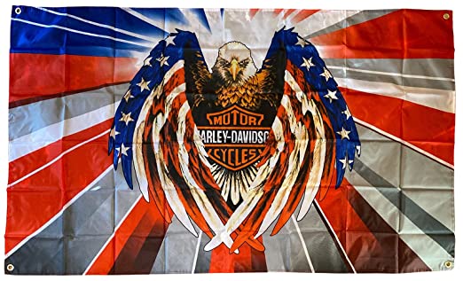 harley davidson eagle logo american flag