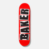Baker Brand Logo Skateboard Deck - 8.75" Red/White - Skates USA