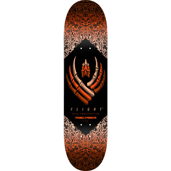 Powell Peralta Bones Flight Skateboard Deck - 8.5" Orange