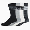 Dickies 4-Pack Skate Rugby Strip Crew Socks - Multi/Grey (MSG) - Skates USA