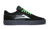 Lakai Shoes Staple SMU - Black/UV Green Suede - Skates USA