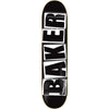 Baker Brand Logo Skateboard Deck - 8.12" Black/White - Skates USA