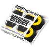 Bones Hardcore Medium Bushings 91a - Black/Yellow (Set of 4) - Skates USA