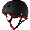 Triple 8 Sweatsaver Helmet - Black Rubber/Red - Skates USA