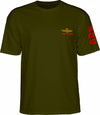 Bones Brigade Bomber T-shirt - Military Green - Skates USA