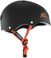 S1 Lifer Helmet - Black Matte/Orange Straps - Skates USA
