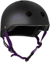 S1 Lifer Helmet - Black Matte/Purple Straps - Skates USA