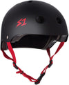 S1 Lifer Helmet - Black Matte/Red Straps - Skates USA