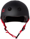 S1 Lifer Helmet - Black Matte/Red Straps - Skates USA