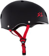 S1 Lifer Helmet - Black Matte/Red Straps - Skates USA