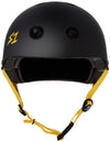 S1 Lifer Helmet - Black Matte/Yellow Straps - Skates USA
