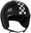 S1 Retro Lifer Helmet - Black Gloss/White Checkers - Skates USA