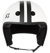S1 Retro Lifer Helmet - White Matte/Black Stripes - Skates USA
