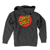 Santa Cruz Classic Dot Pullover Hooded Youth Sweatshirt - Charcoal Heather - Skates USA