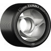 Rollerbones Turbo Wheel Clear Aluminum Hub 62mm - Black (Set of 8) - Skates USA