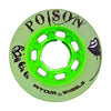 Atom Poison Roller Skate Wheels 62x44mm 84a - Green (Set of 4) - Skates USA