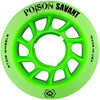 Atom Poison Savant Roller Skate Wheels 59x38mm 84a - Green (Set of 4) - Skates USA