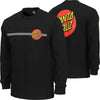 Santa Cruz Classic Dot Long Sleeve Youth T-Shirt - Black - Skates USA