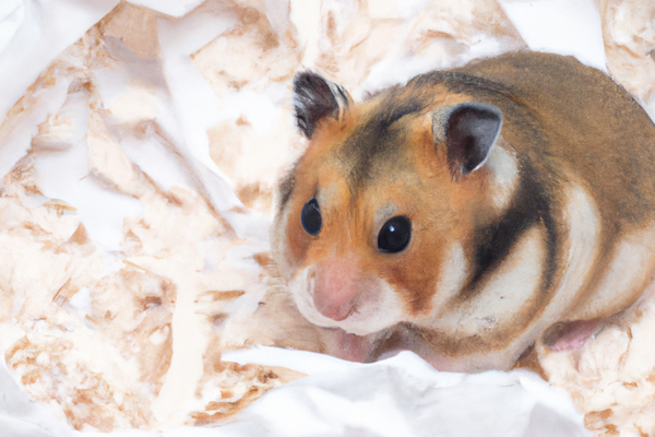 Hamster on paper based bedding