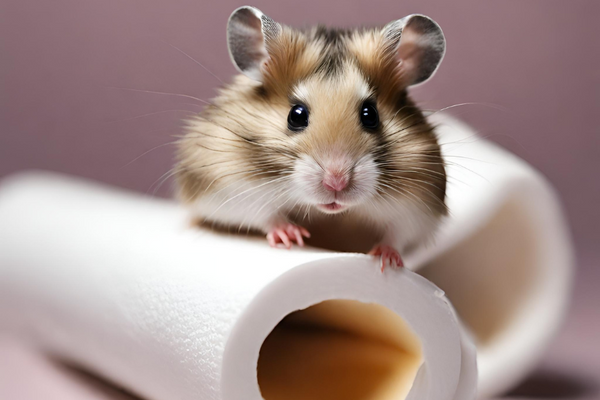 Hamster on toilet paper