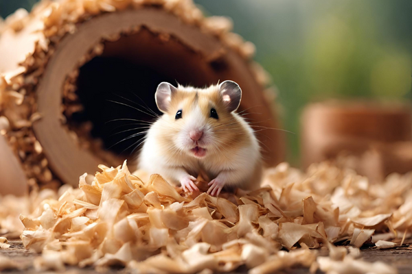 Hamster on wood shavings(2)