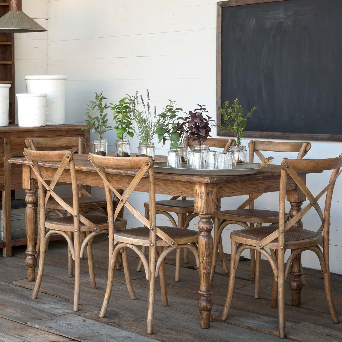 Rustic Elm Farmhouse Table The Alley Exchange