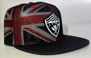 Hawaii Shield Black and White Denim Mesh SnapBack - PSTGEARCLOTHING