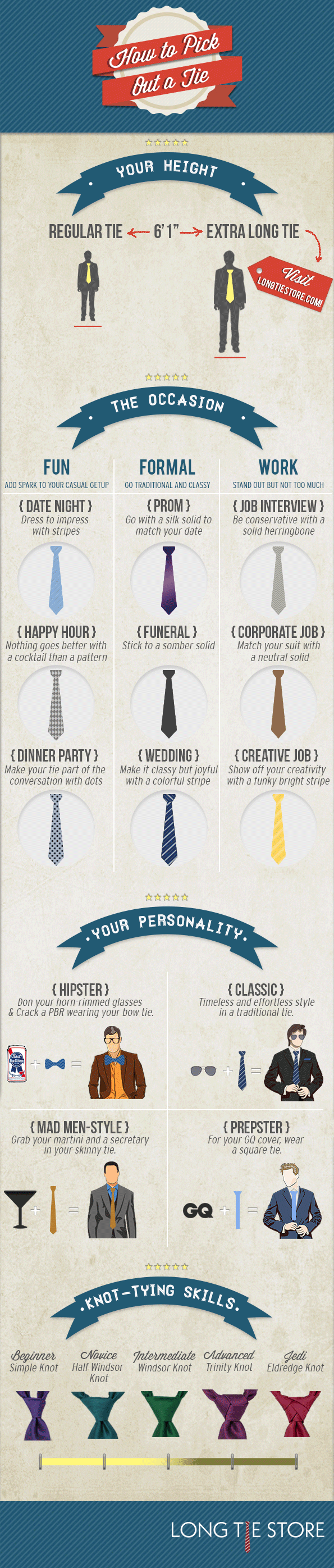 How to Pick Out a Tie [infographic]
