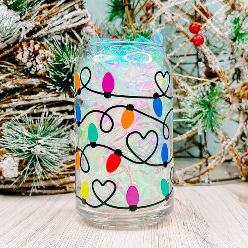 Christmas light Can Glass Can Cup