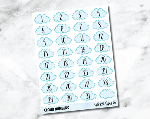 Foiled and White Date Dot Numbers Planner Stickers