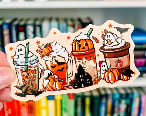 Ghosting You for Books and Coffee Sticker, Cute Ghost Sticker