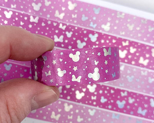 Holographic Foiled Magical Medley Washi Tape - Pastel Pink – Cricket Paper  Co.