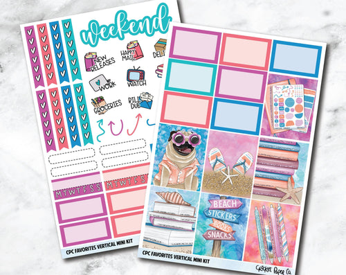 VERTICAL Planner Stickers Mini Kit - Travel Days – Cricket Paper Co.