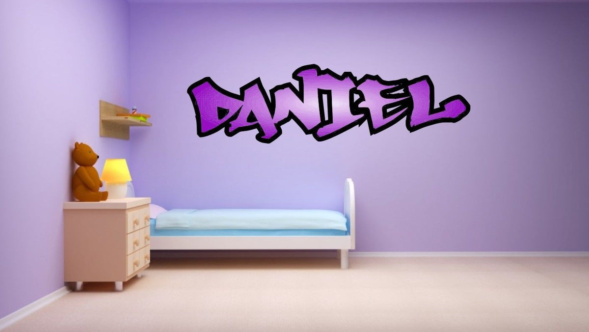 Graffiti Style Boys Name Personalised With Colour Fade Wall Art Sticker
