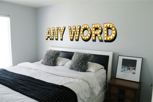 ILLUMINATED LIGHT UP EFFECT LETTERS WALL STICKERS-DECAL - ANY LETTER C – Kapow Boom