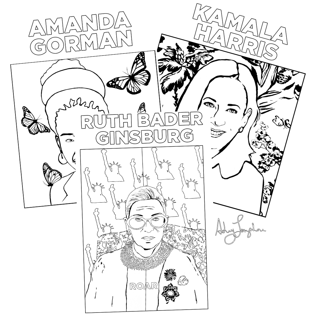 Downloadable Mighty Women Coloring Pages