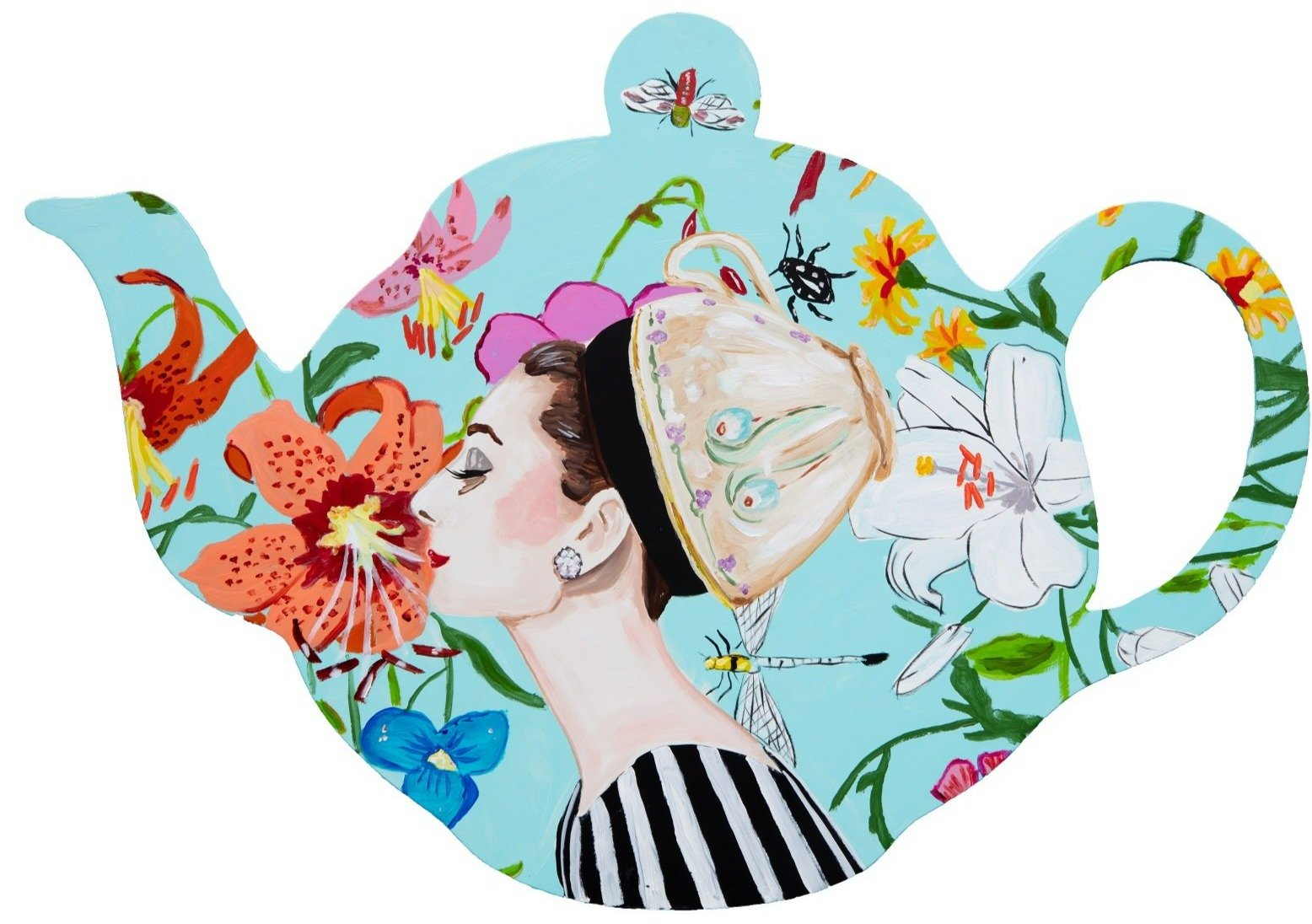 Audrey Hepburn Teapot Cutout