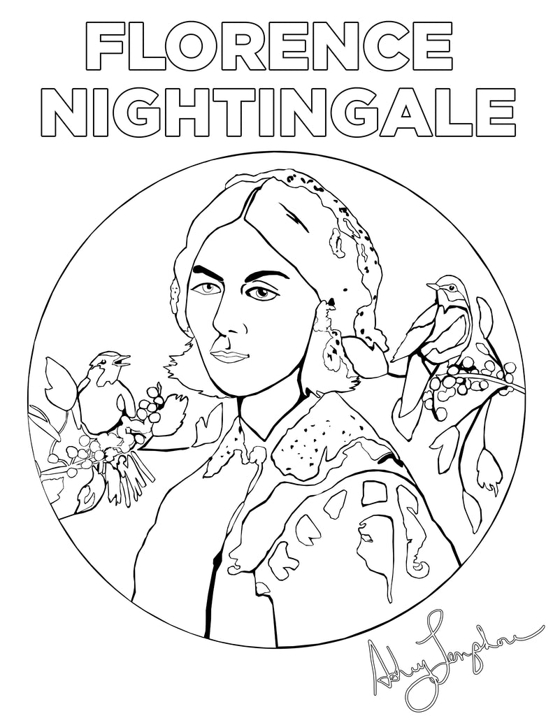 Powerful Women Coloring Pages Ashleylongshoreart