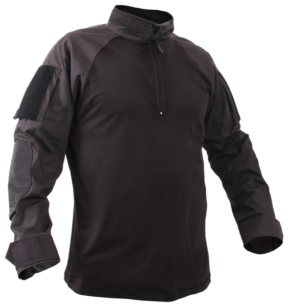 Rothco Black 1/4 Zip Combat Shirt (COMBATZ) – Totowa Airsoft
